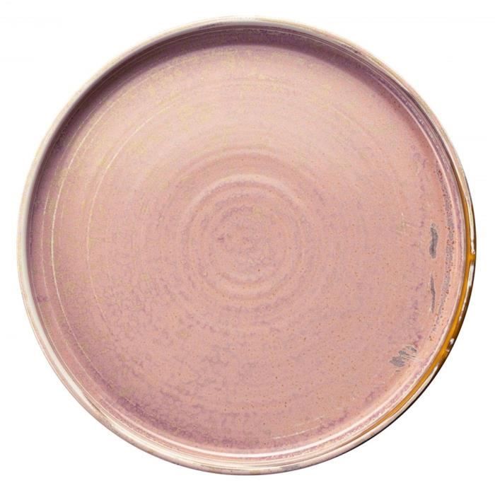 Assiette plate - Verlo - Zorza - Diamètre 30 cm - Céramique - Rose