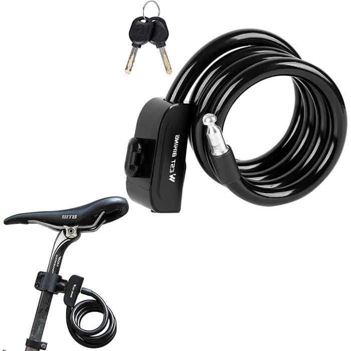 Antivol vélo Câble Antivol Vélo 4 Pieds Câble Antivol Enroulé Vélo