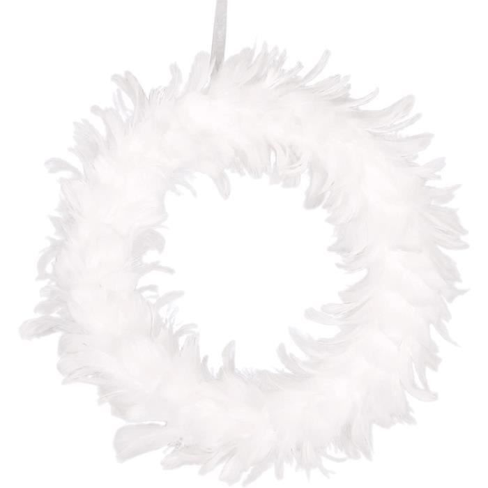 Couronne Décorative En Plumes De Pintade - 26 Cm - Style Bohème Et Ethnique - 8