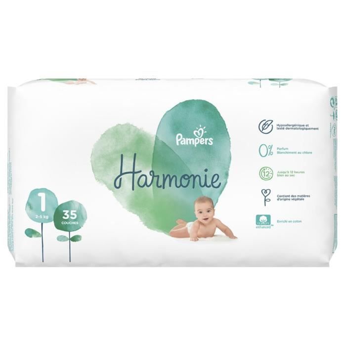 Pampers Couches Harmonie Taille 1 2 5kg X35 Lot De 2 Soit 70 Couches Achat Vente Couche 3701018073884 Soldes Sur Cdiscount Des Le 20 Janvier Cdiscount