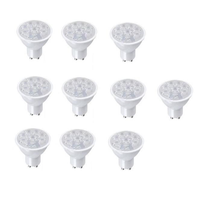LOT DE 10 AMPOULE GU10 LED 5W BLANC NEUTRE 4500K Cdiscount Maison