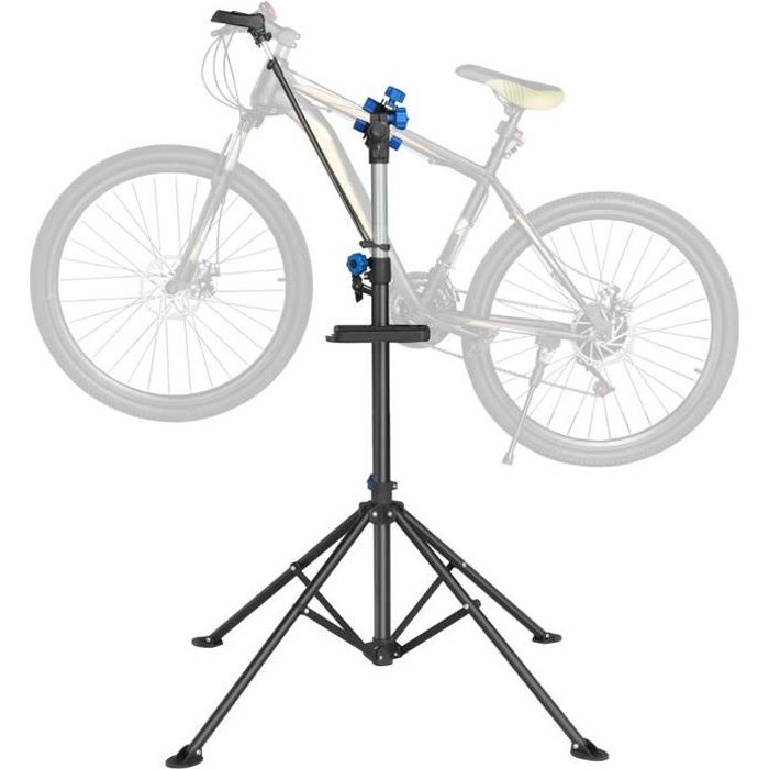 Yaheetech Pied d'Atelier pour Vélo VTT Support de Montage Stand de  Réparation Pivotant à 360 °Hauteur Reglable de 108-190 cm - Cdiscount Sport