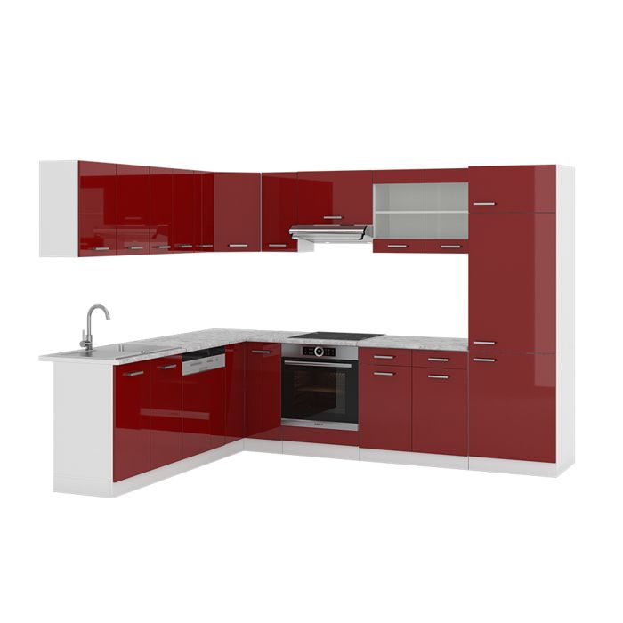 cuisine complete vicco r line cuisine coin encastrable rouge bordeaux brillant 4251421935884 achat vente cuisine complete cuisine complete vicco cdiscount