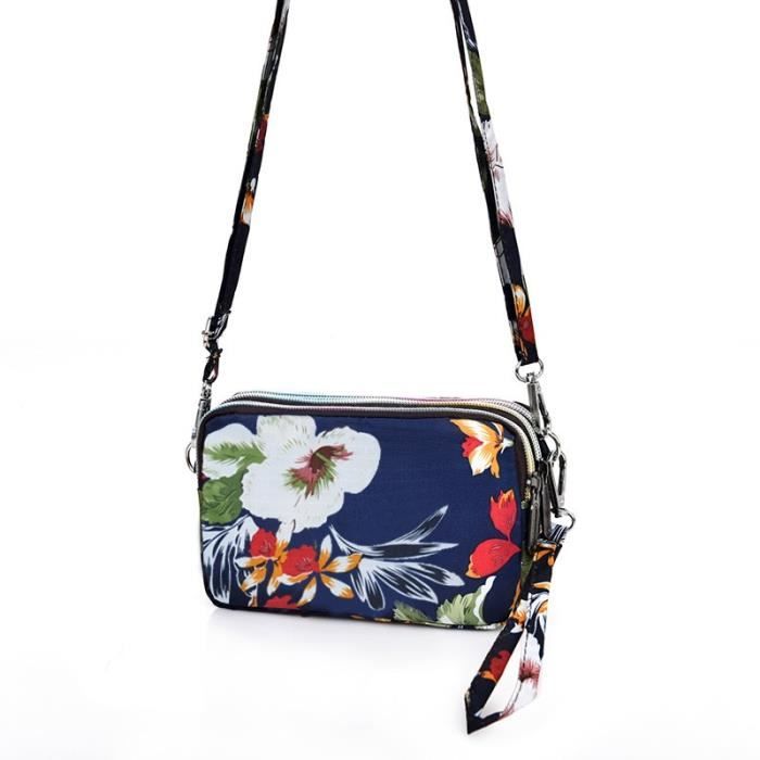 Femme Sac T/él/éphone Portable Sac /à Bandouli/ère Portefeuille Telephone Portemonnaie Pochette Sac de Portefeuille T/él/éphone Portable Porte-Carte Marron