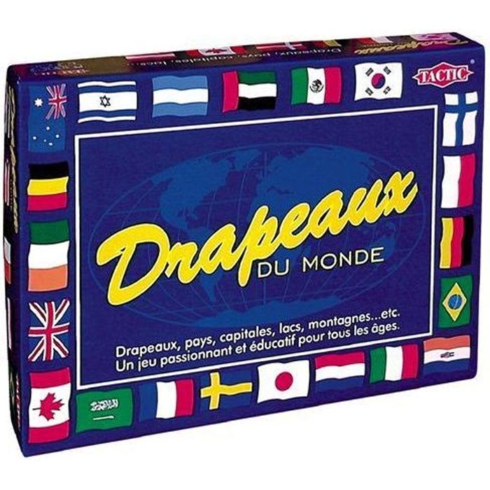 Jeu Drapeaux du Monde - TACTIC - Jeu de société et de connaissance - 200  cartes de drapeaux - Cdiscount Jeux - Jouets