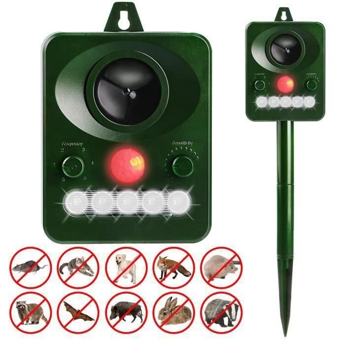 Pest Repellant Pour Chat Souris Oiseaux Serpents Repulsif Animaux Ultrason Solaire Repulsif Chat Exterieur Impermeable Repulsif Chat Protecteur De Jardin Chiens Commerce Industrie Et Science Equipement Et Fournitures Agricoles