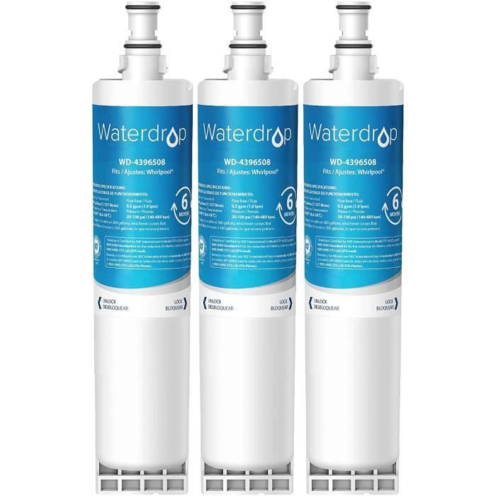 Waterdrop 4396508 Filtre à Eau pour Réfrigérateur, Compatible avec