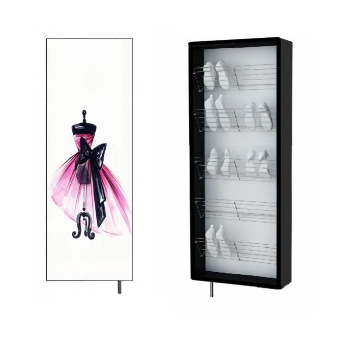 SWIVBOX Armoire à chaussures porte pivotante 190x63.6x18 cm 5