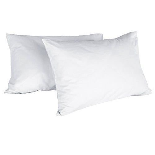Italian Bed Linen Paire de Taie D`oreiller-Unie Blanc-100 % Coton-52 x 82 x 1 cm - 8058575002884