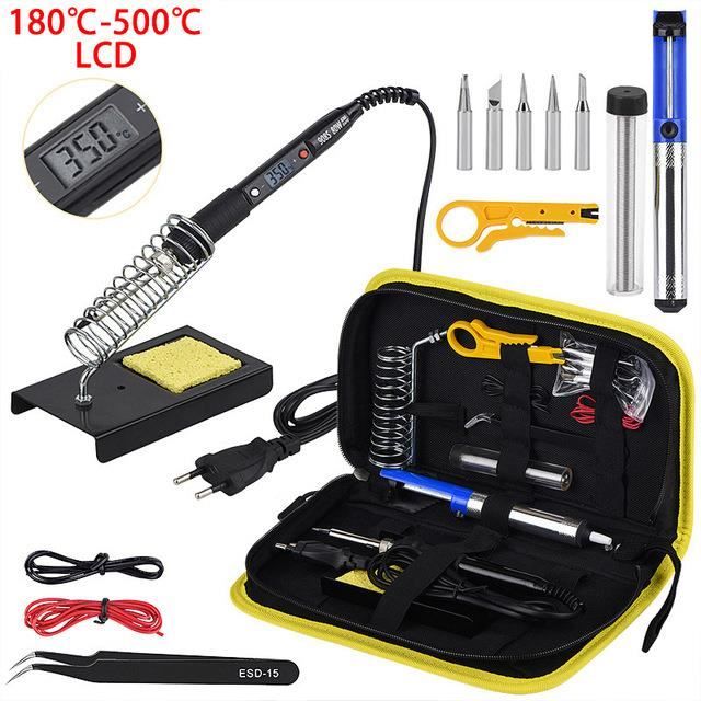Fer à Souder électrique 150W - Température Réglable - Fiche UE 220V - Pour Soudure Sans Plomb - Poignée Confort