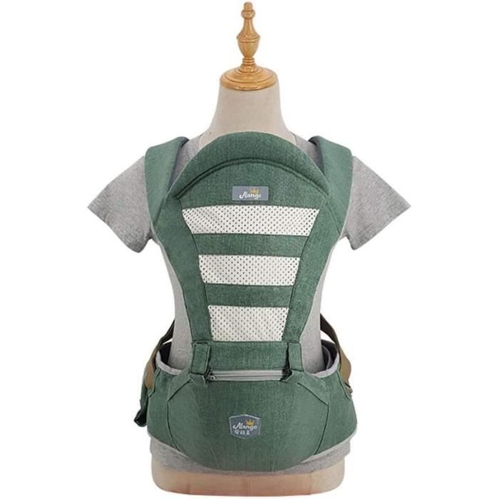 Siège Bébé Ergonomique Ventral - Pour 0 à 36 Mois - Ceinture De Sécurité Incluse - Coton Respirant - 4 Positions De Port - Réglable 67-127 Cm