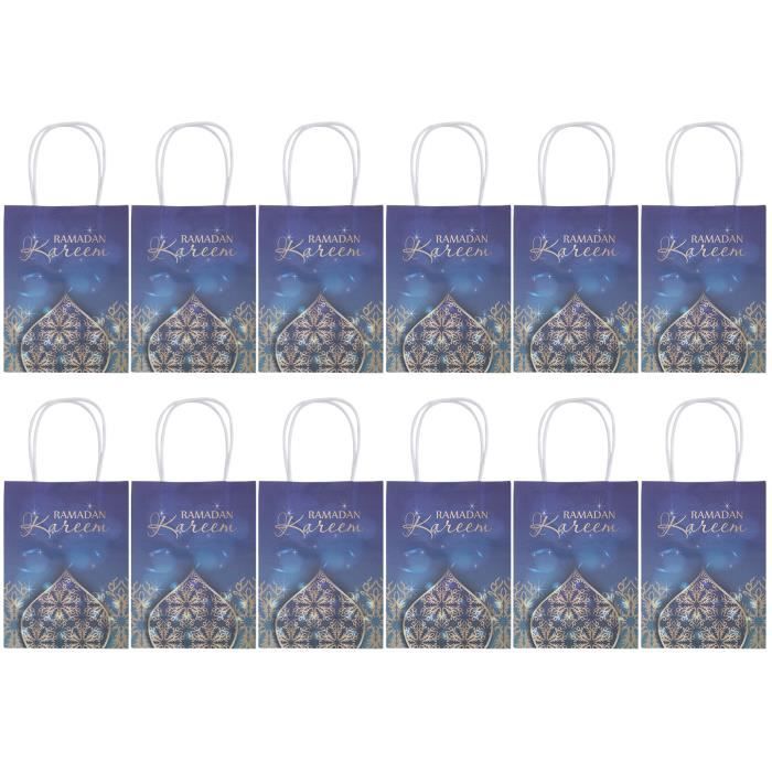 EBTOOLS Sac cadeau Ramadan 12pcs sac-cadeau Ramadan avec poignée en corde décorations d'emballage en papier fourre-tout