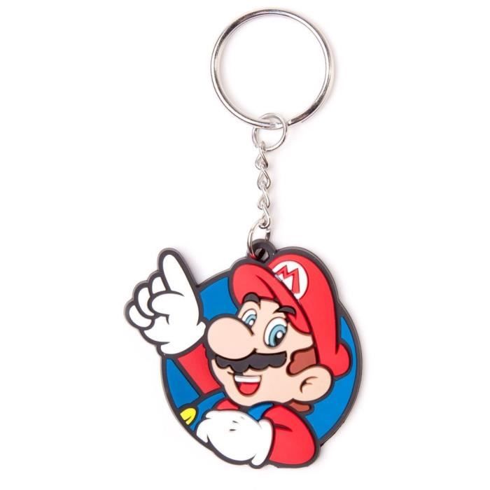 Porte-clés En Caoutchouc Souple Thème PS5 (PlayStation 5) - Couleur Blanche, Anneau Détachable - Neuf, Parfait Pour Les Gamers