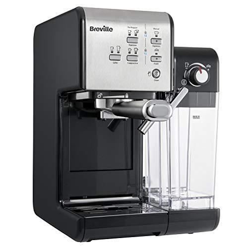Breville Prima Latte II machine à café espresso, latte et cappuccino | pompe professionnelle 19 bars et mousseur à lait | argent