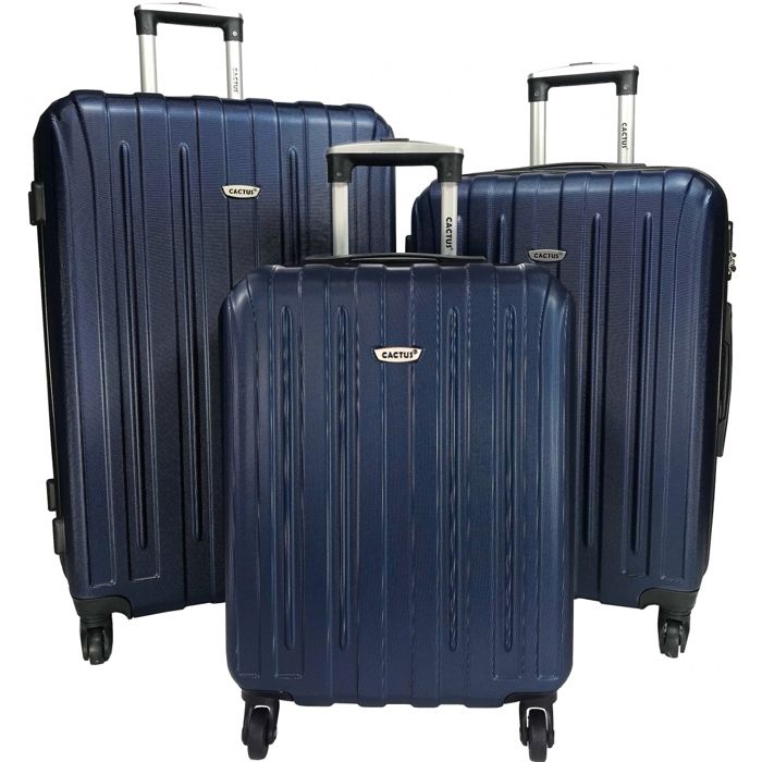 Set 3 Valises Rigides Pierre Cardin Alpha – Cabine 35L, Moyenne, Grande – 8 Roues, Cadenas, Extensible – Bleu Métallisé - 11