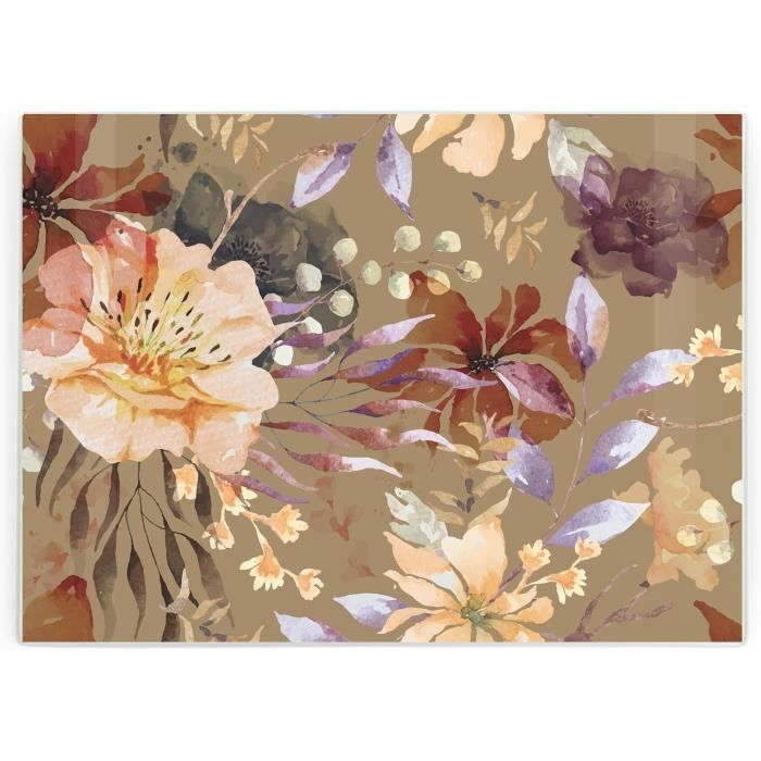 Planche à Découper Ronde En Verre Trempé 40 Cm - Motif Vagues Océan Bleu, Marque Coloray, Neuf