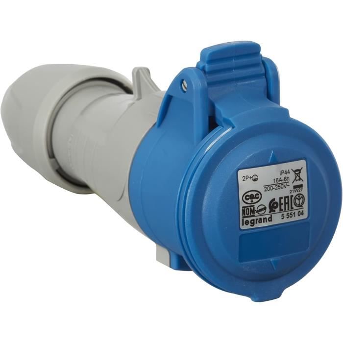 555104 Prise Mobile P17 Ip44 16A, 200V~ À 250V~, 2P+T[n320] - Cdiscount ...