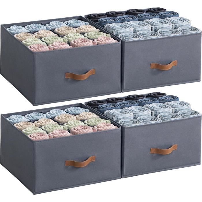 Lifewit Lot De 6 Organisateur Tiroir, Boite Rangement Vetement Pliable