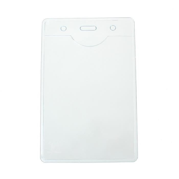 200 Porte-Badges Transparents PVC - Étuis Zip Pour Cartes D'Identité 100x85mm