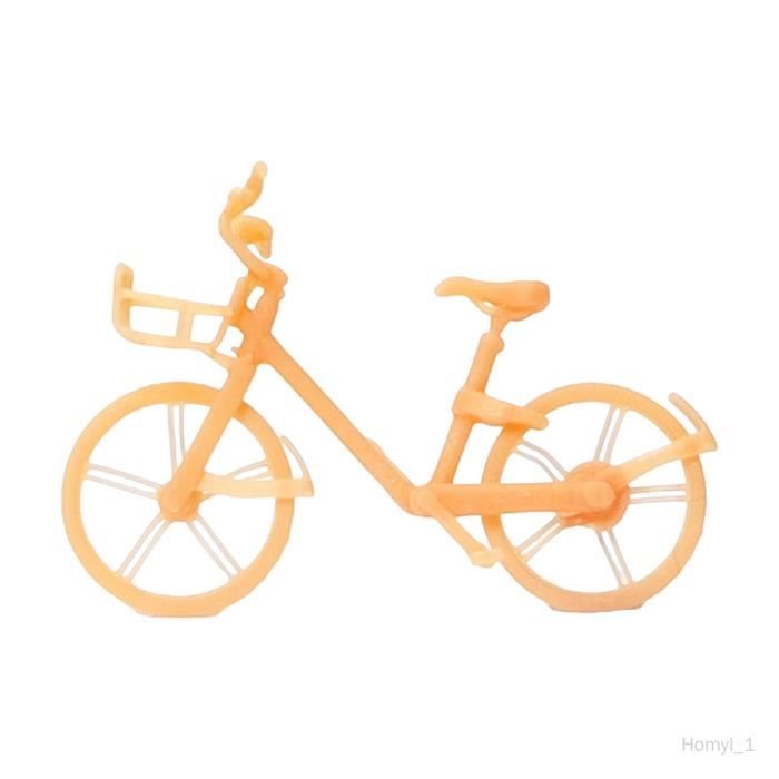 Vélo miniature de scène - COLAXI - Modèle 1/64 - Blanc - Accessoire de  décoration pour décors de table de sable
