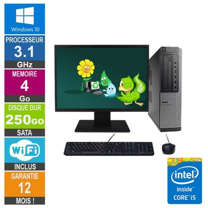 PC Dell Optiplex 790 DT I5-2400 3.10GHz 4Go/250Go