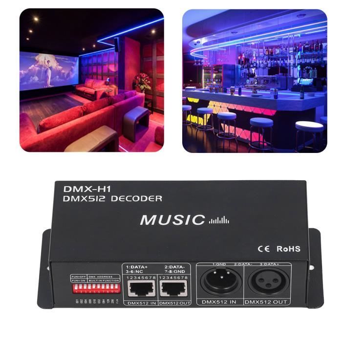 Contrôleur De Décodeur Led 4 Canaux Dmx 512 Decorder Réglable Rgb ...