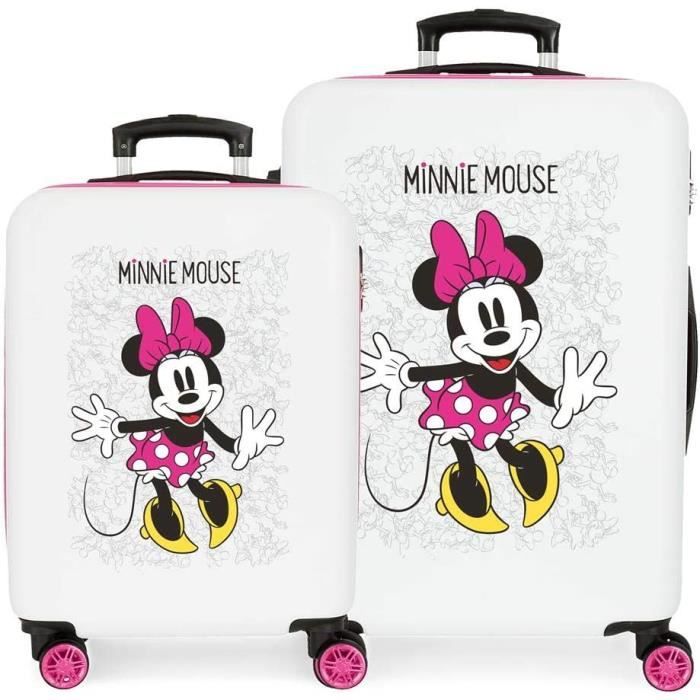 Disney Minnie Enjoy the Day Set de Bagages Blanc 55/68 cms Rigide ABS Serrure a combinaison 104L