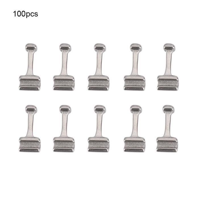 Uxcell Lot De 30 Pinces à Sertir En Acier Inoxydable Lisse De 6,5 Mm Pour La Fabrication De Bracelets, Argenté