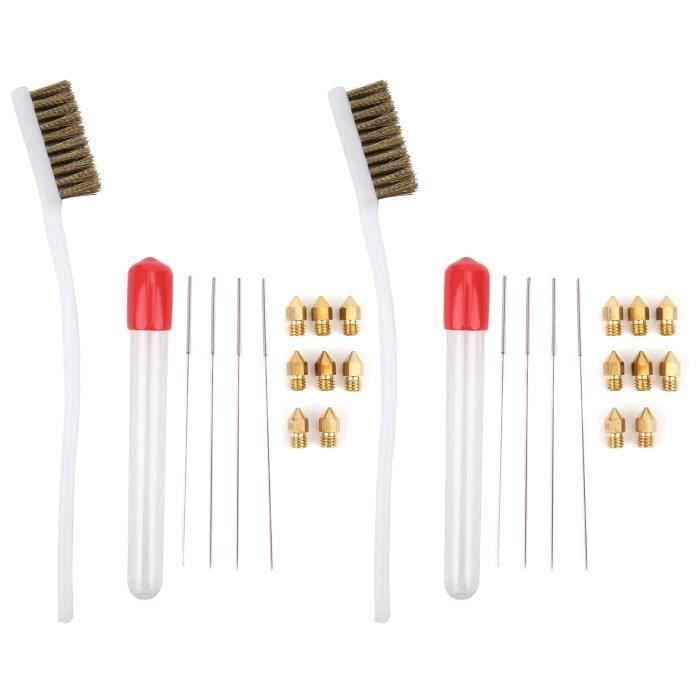 OLYCRAFT Kit Complet 23 Pièces Outils De Nettoyage Buse Imprimante 3D - Aiguilles, Couteau Mastic, Brosse Métallique Et Plus