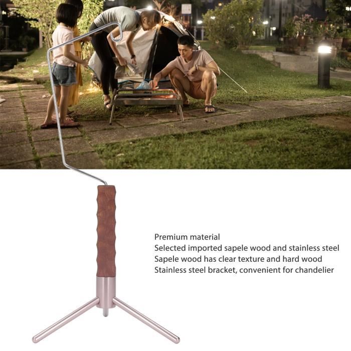 Support Lanterne De Camping – Léger 0,3 Kg – Longueur 60 Cm – Acier Carbone