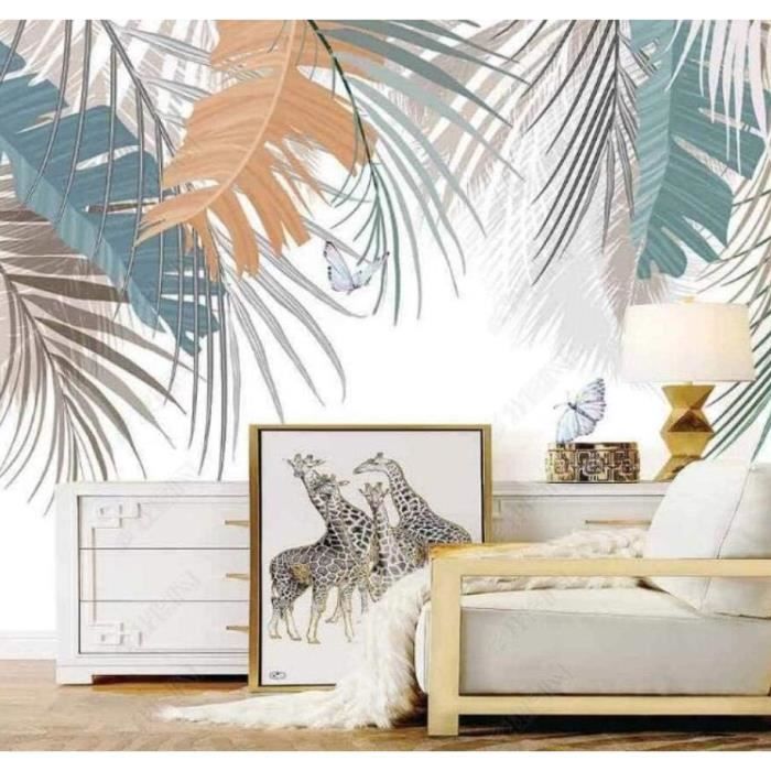 Papier Peint Panoramique Jungle Tropicale Sur Mesure Soie Effet 3d ...