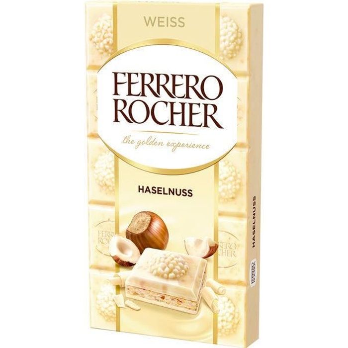 Ferrero Rocher Noisette chocolat blanc 90g - Cdiscount Au quotidien