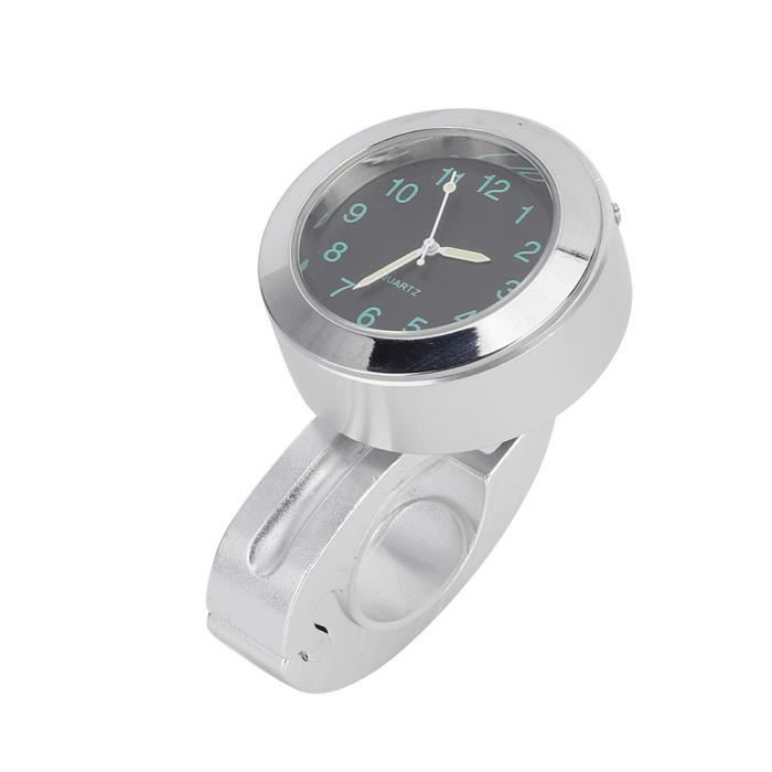 Montre de guidon de moto antichoc GAROSA - Blanc - Convient aux guidons de 22mm et 25mm