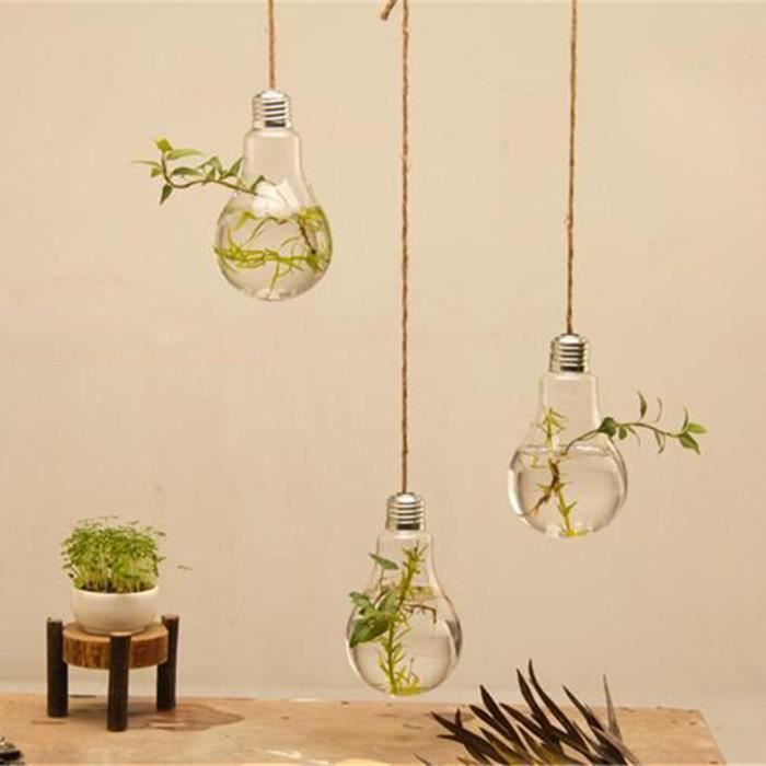 Vase Mobile Suspendu Coeur En Verre Avec Marimo Quartz Coquillage éventail Mer - MENGIZ