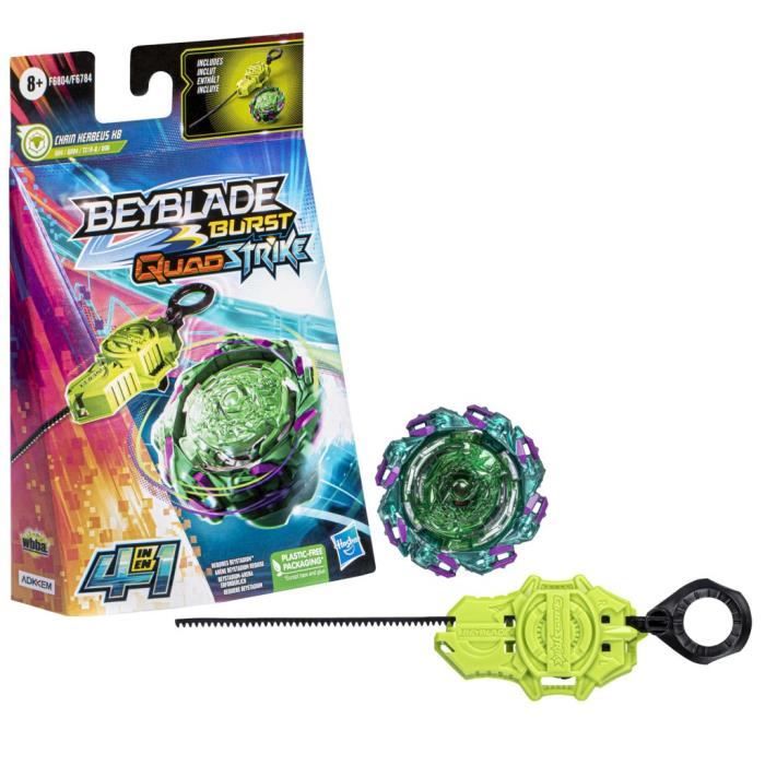 Toupie Beyblade Burst QuadStrike - BEYBLADE - Starter Pack Chain Kerbeus K8 - Bleu - D?�fense 