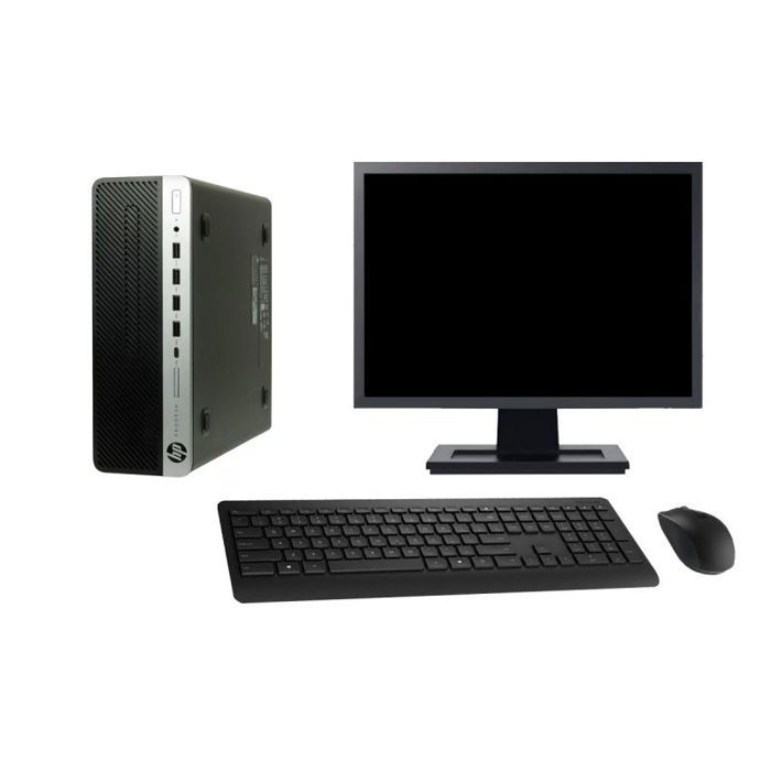 PC HP ProDesk 600 G3 SFF Ecran 22 G4400 RAM 8Go SSD 120Go Windows 10 Wifi