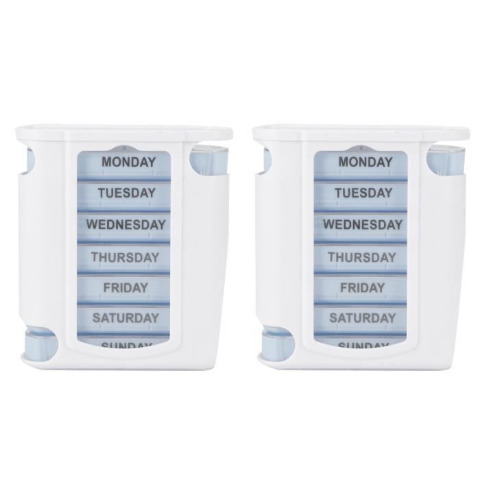 Boîte De Rangement De Médicaments À 7 Grilles, Pilulier Hebdomadaire Mignon Petit Porte-Pilules