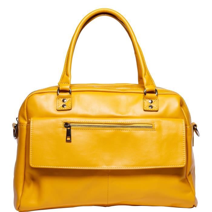 Maia Paris Sac à Main Lola Jaune Femme