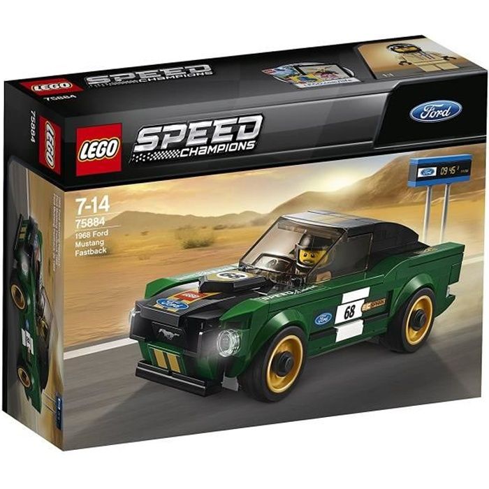 LEGO® Speed Champions 75884 Ford Mustang Fastback 1968 - Jeu de construction LEGO® Speed Champions 75884 Ford Mustang Fastback 1968 - Jeu de construction