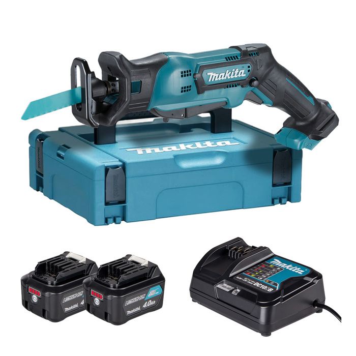 Makita JR103DSMJ Scie sabre à batteries 10.8V Li Ion set 2x batterie 4 0Ah dams MAKPAC changement rapide