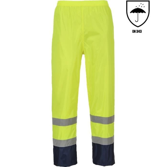 Hi Viz vis jaune imperméable sur-pantalon en plein air pantalon de sécurité visibilité homme