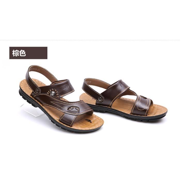 Claquette cuir hot sale homme pas cher