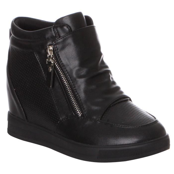 Bottes Compensées Femme Lucky Brand – Daim Noir, Plateforme, Taille 10, Lacets