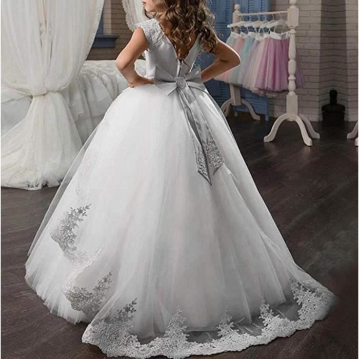 Robes de demoiselle d'honneur pour mariages princesse tulle robes de première communion pour enfants