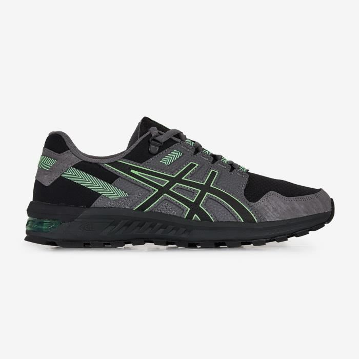 chaussure de basket asics gel citrek - homme - gel-kayano - blanc/noir/vert - occasionnel