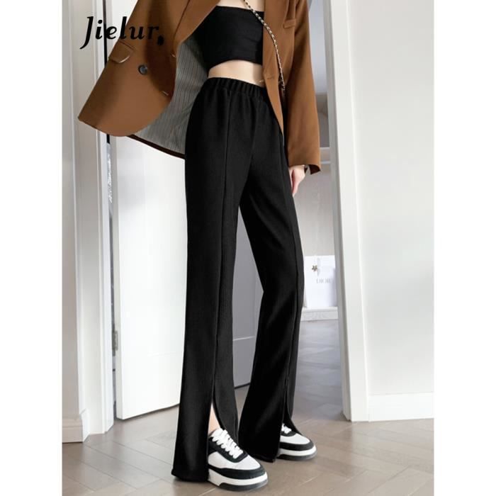Pantalon Jogging Femme slim evase Chic pour femmes taille Black Cdiscount Sport