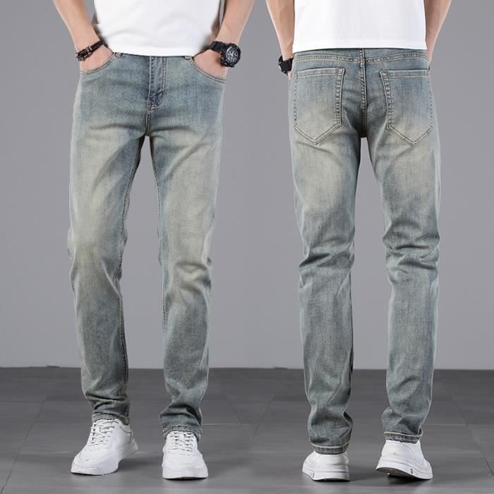 Ensemble 2 Pièces Homme Jean Délavé – Veste + Pantalon Stretch – Style Rétro – Pour Printemps/automne - 9