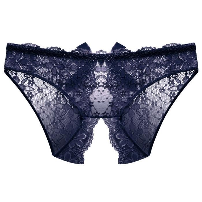 JFAN String Homme Culotte En Dentelle Imprimé Floral - Mini String Sexy Transparente Pour Hommes