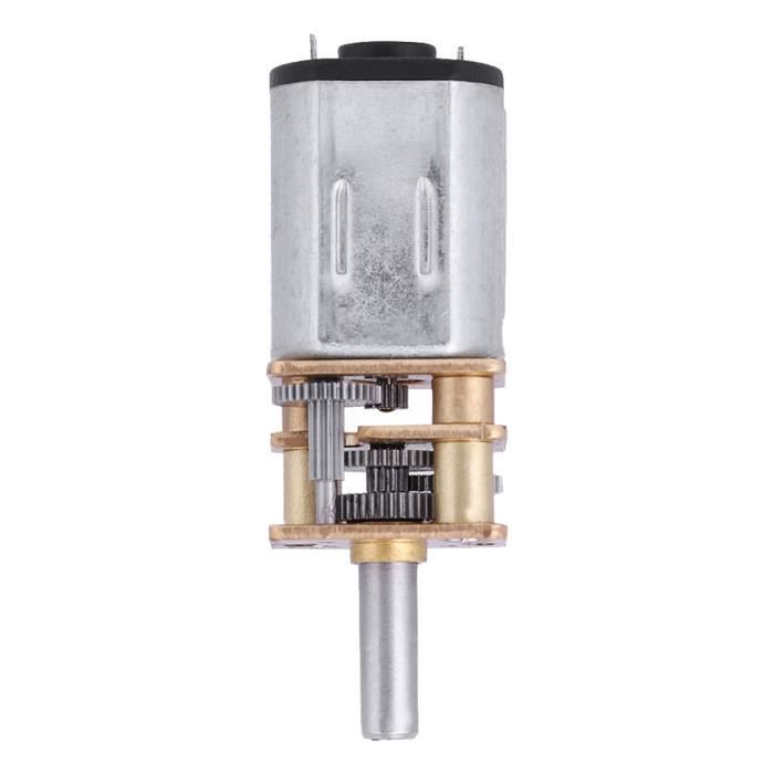 JZK Mini moteur à réduction de vitesse DC 12 V N20, petit moteur à couple élevé 120 tr/min, 120 tr/min arbre de 3 mm, moteur à engrenages compact
