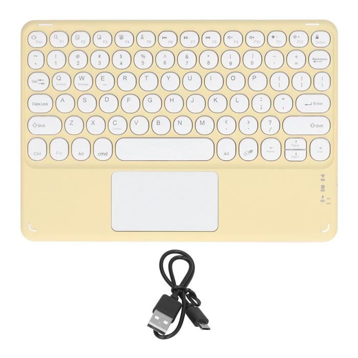 Clavier sans fil – SALUTUYA – Ultra fin ergonomique – Touches rondes – 13 touches de raccourci – USB